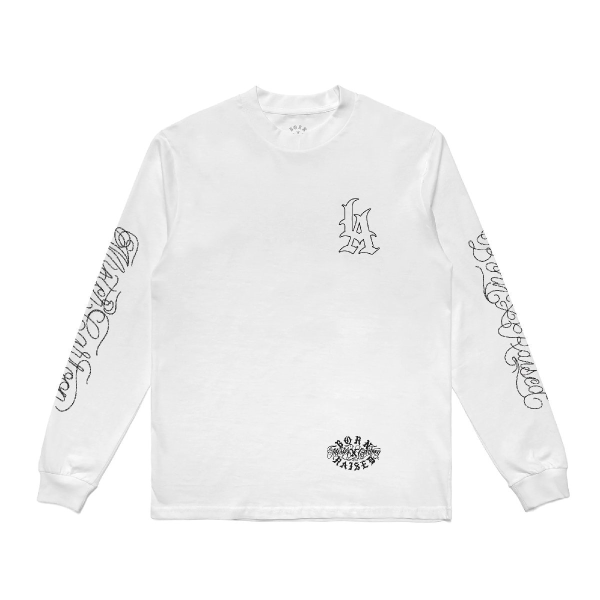 MISTER CARTOON BORN RAISED LOS ANGELES LA L/S TEE WHITE XL 