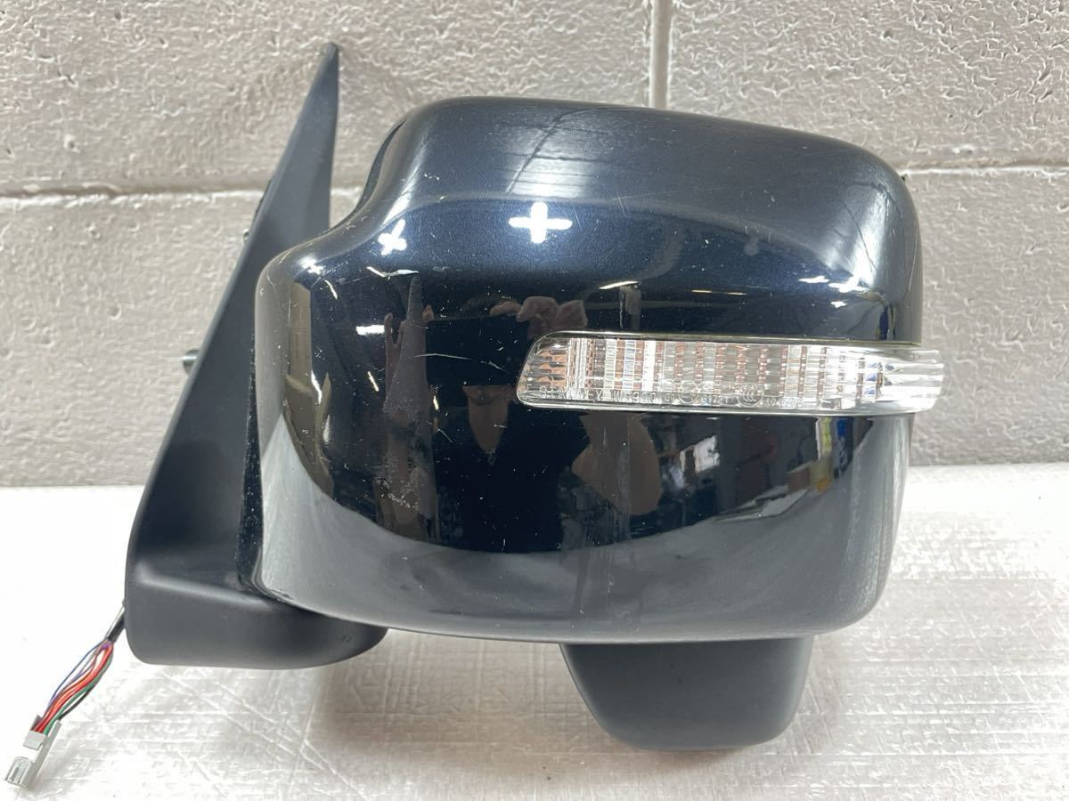 R50928 ジムニー JB64W 純正 ドアミラー 左 8ピン ZJ3 ブラック ISHIZAKI 045367 STANLEY W0900 取り付け破損無し