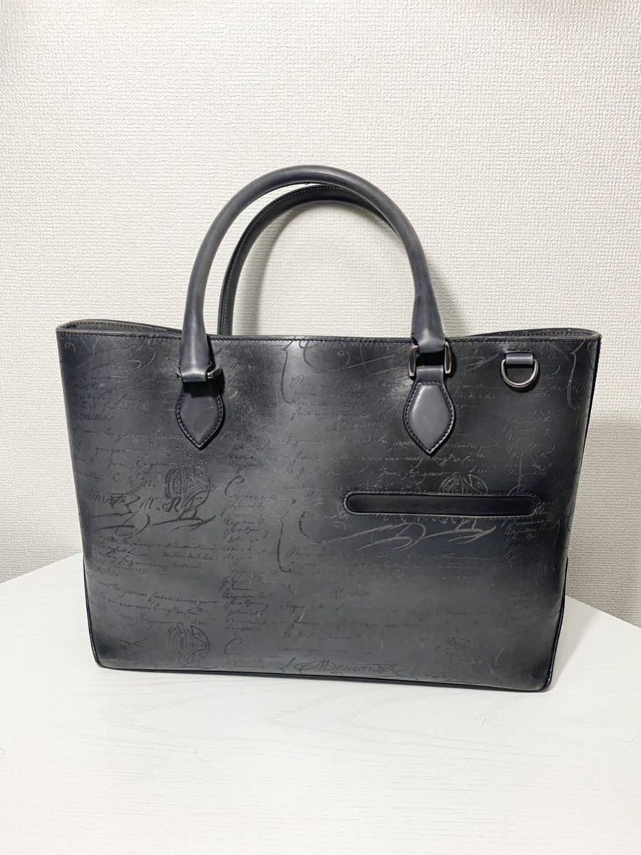 極美　Berluti トゥジュールXS カリグラフィ　2way バッグ　ブラック Berluti（ベルルッティ） スクリット カリグラフィトゥジュールXS 2way