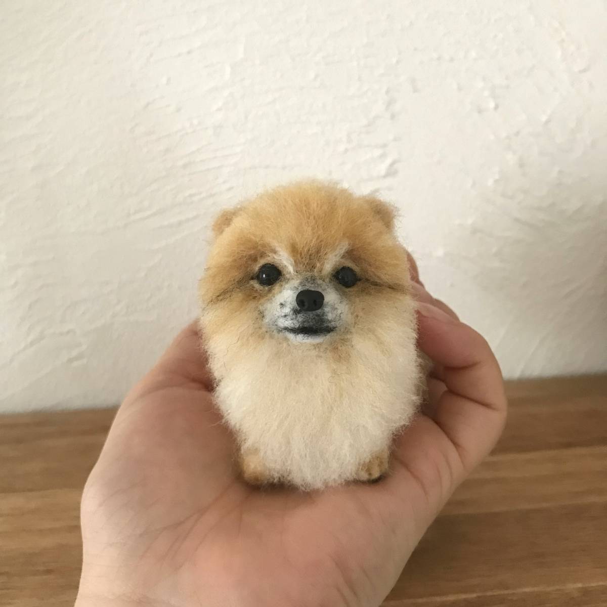 ポメラニアン ハンドメイド | iichi 羊毛フェルト 犬 - 羊毛フェルト 