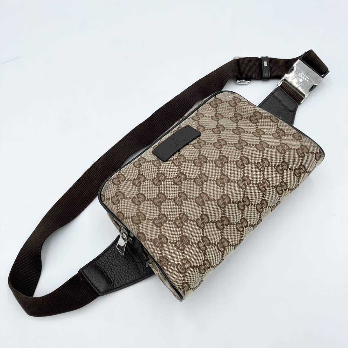 1円【美品】GUCCI グッチ ボディバッグ ウエストポーチ ショルダー