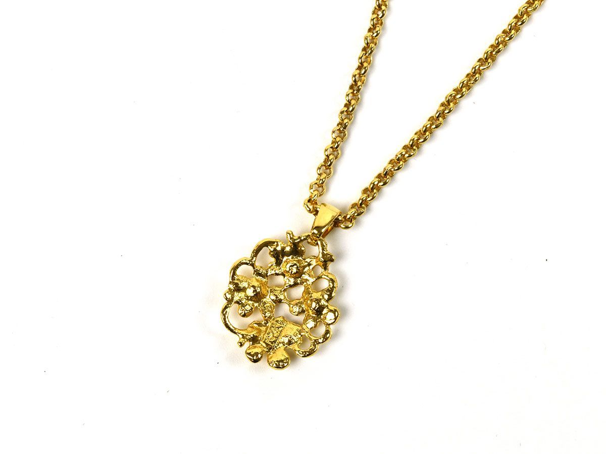 158732□美品 Yves Saint Laurent イヴサンローラン フラワー