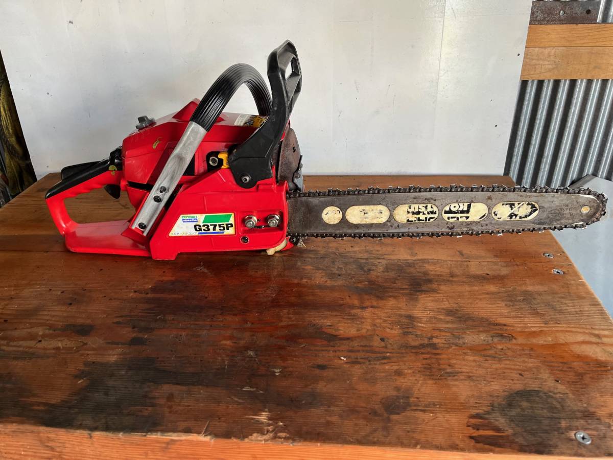 ゼノア エンジンチェーンソー G375P 始動確認済み 中古品 難あり  
