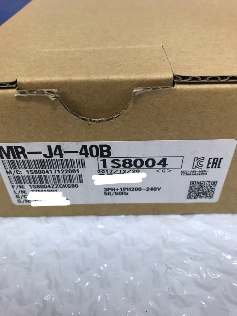 新品未使用三菱電機 MITSUBISHI サーボアンプMR-J4-40B動作保証 イン