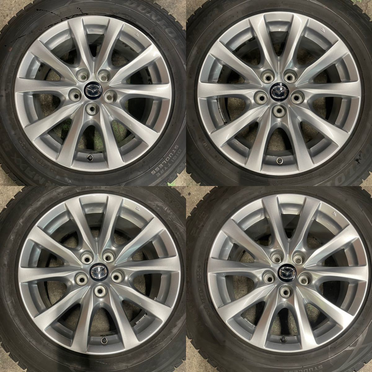 中古 MAZDA マツダ CX-5純正 17×7.5j+50 5/114.3 DUNLOP ダンロップ