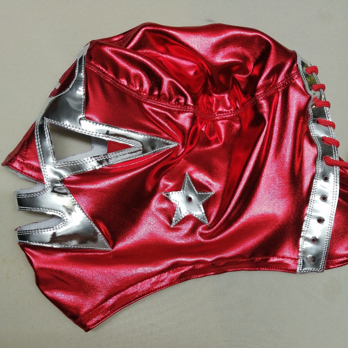 ミルマスカラス　赤特殊　エストレジャ　スター　試合用マスク　デビュー当時モデル　昭和レトロ