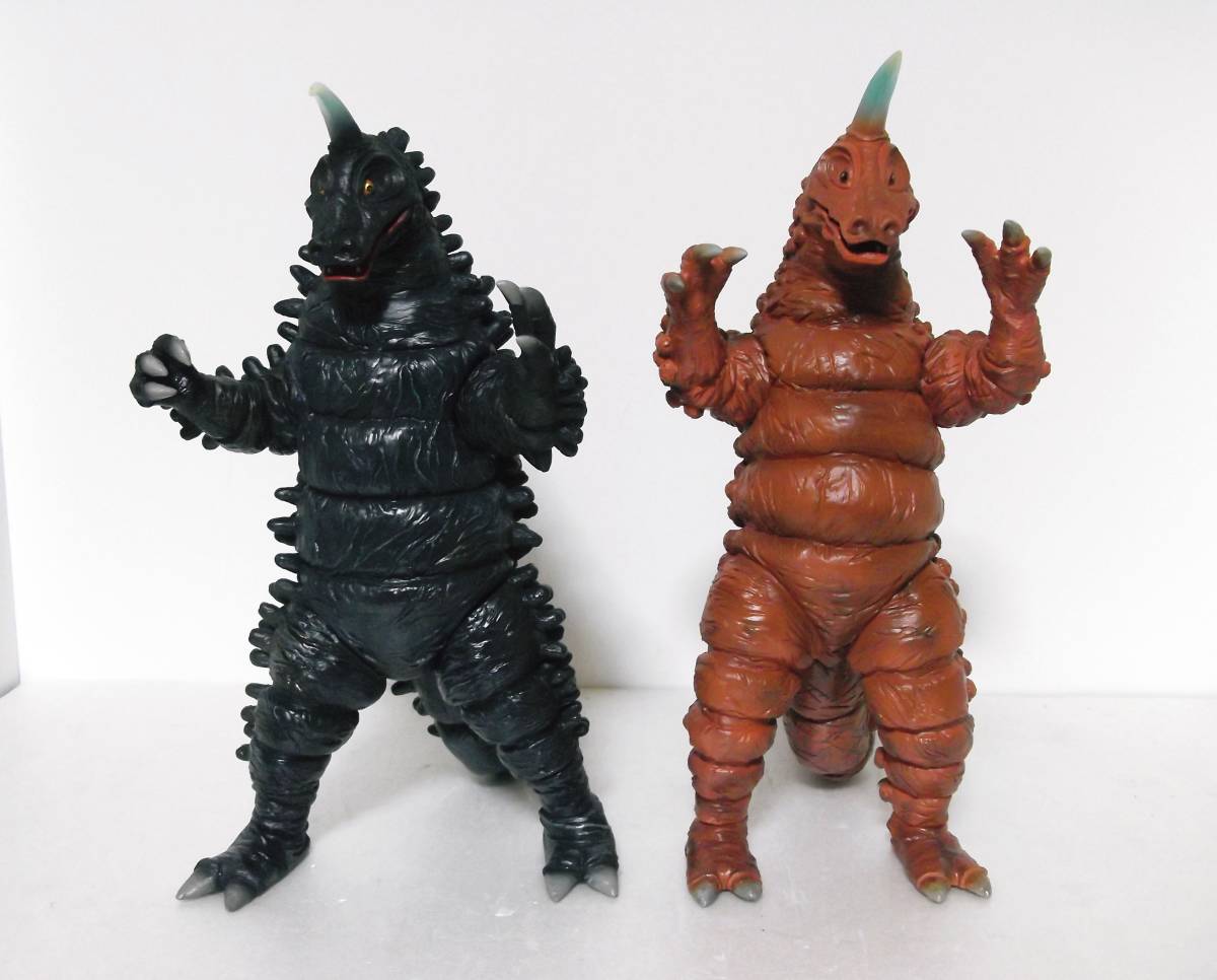 美品◆エクスプラス◆ブラックギラス　レッドギラス◆ソフビ完成品セット◆検ウルトラマンレオ　マルサン　ブルマァク　売切り_3