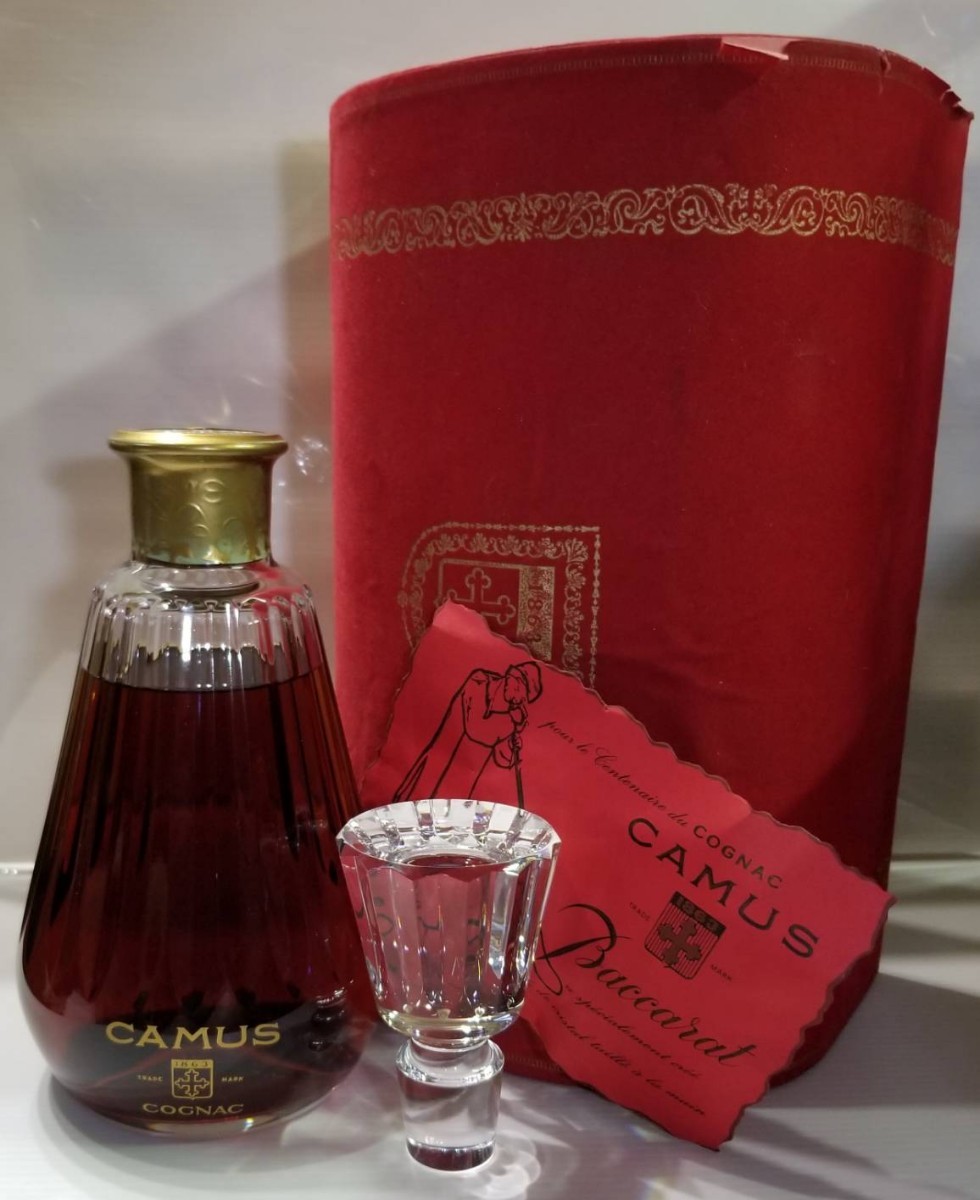 飲料・酒 希少 CAMUS カミュ バカラ カラフェ クリスタルボトル 古酒