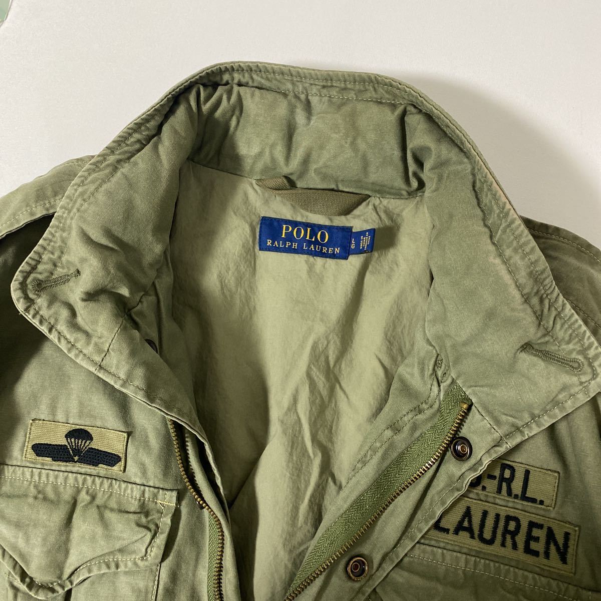 美品 ポロ ラルフローレン エイジング 加工 M-65 フィールド 