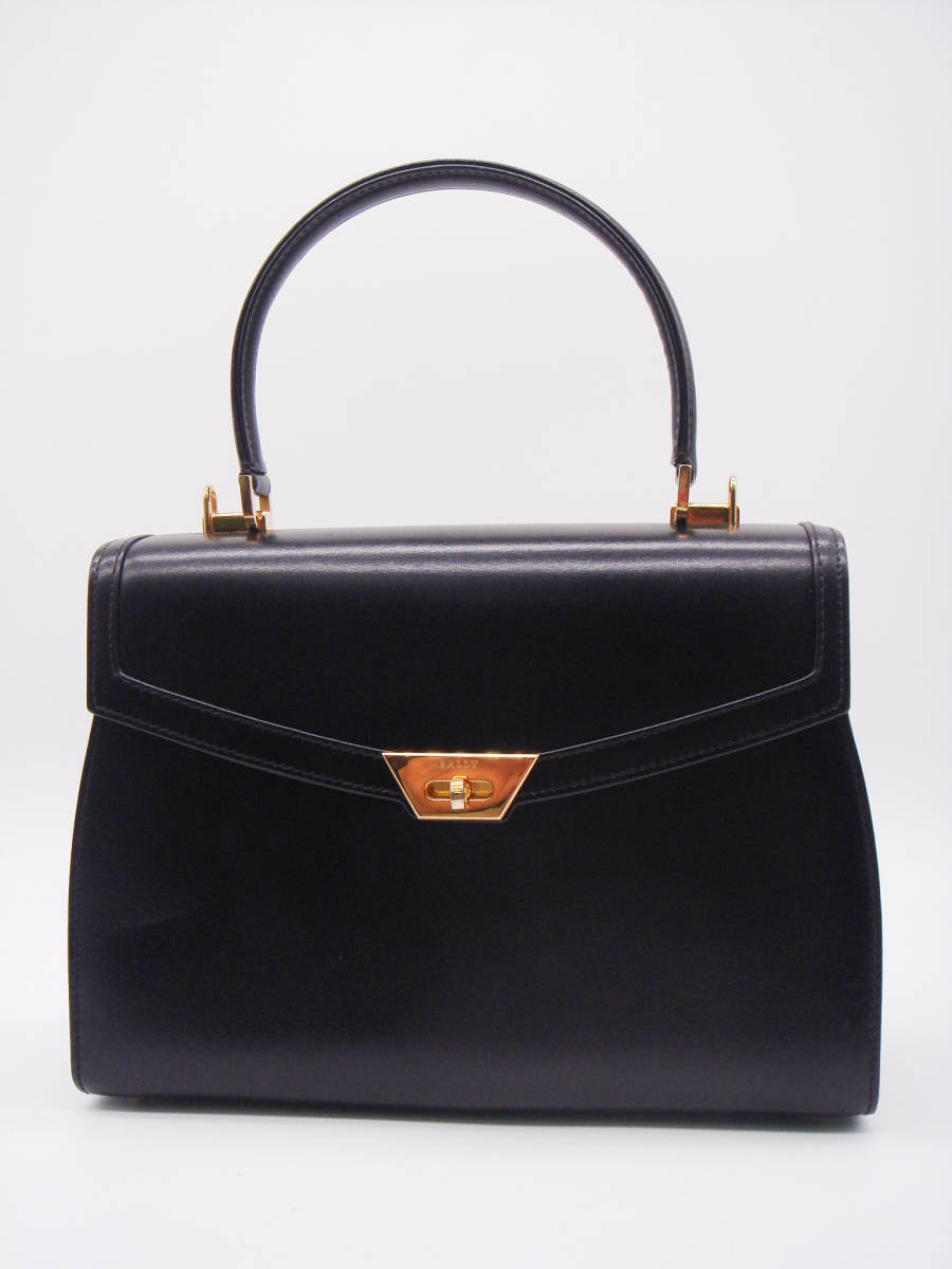 BALLY バリー レザー ハンドバッグ ショルダー 肩掛け レディース ブラック