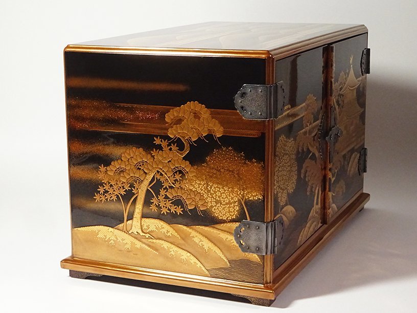 BK532　極上品　蒔絵師 杉谷雅輔（号松芯)作　京百景金閣寺蒔絵 輪島塗 飾皿 慶應 現代輪島漆芸の最高峰 杉谷雅輔 杉谷松芯 最上手作 京百景金閣寺
