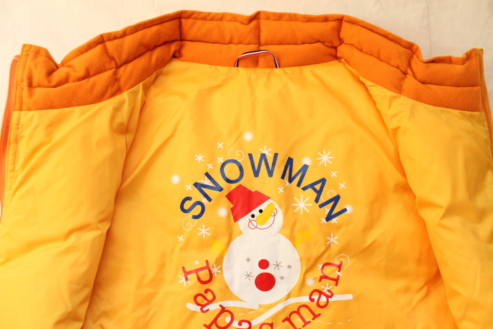 papas パパス キルティングダウンベスト スノーマンダウン ワッペン
