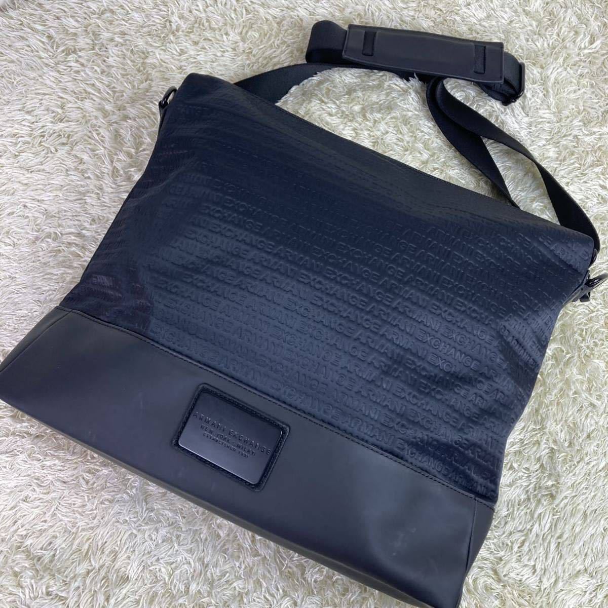1円~【極美品】アルマーニ ARMANI ショルダーバッグ メンズ ビジネス 