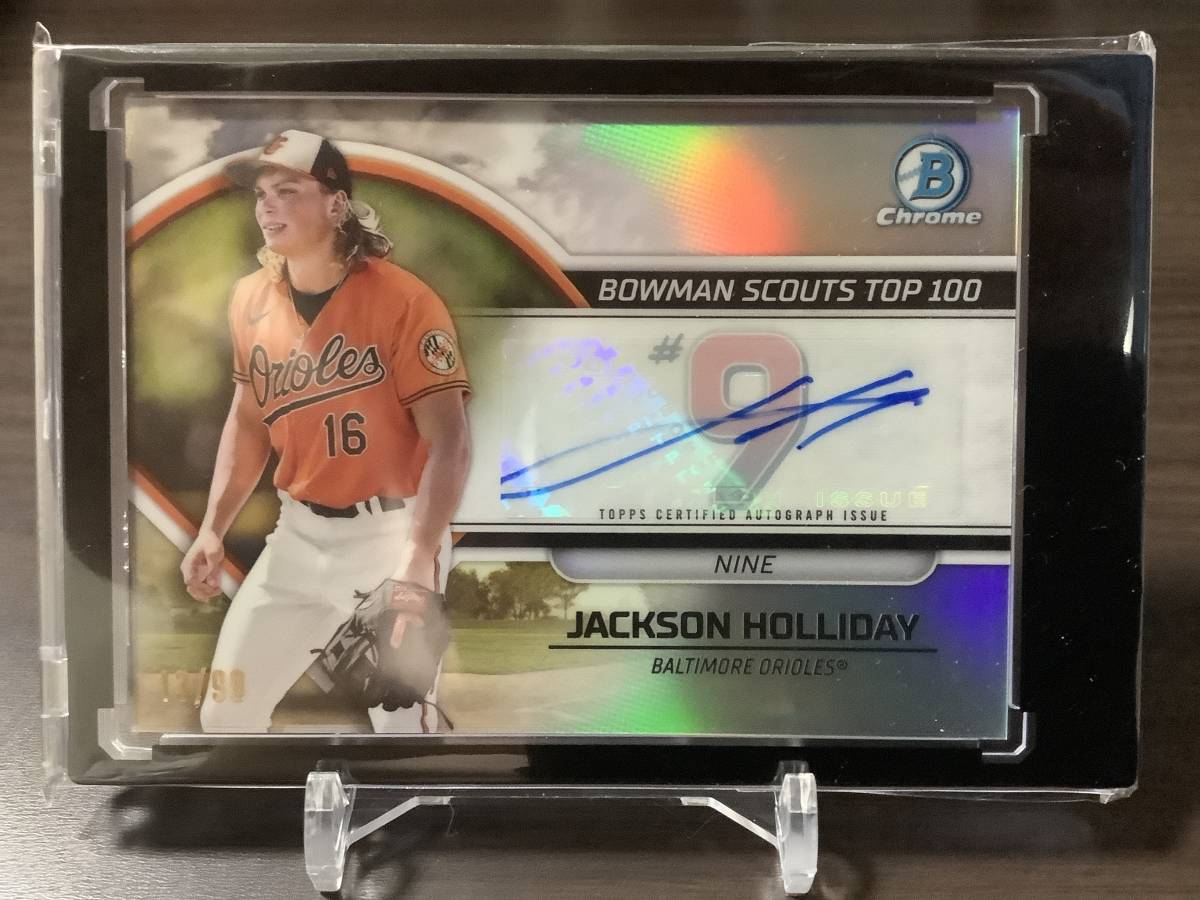 2023 Topps Bowman chrome Jackson Holliday Scouts top 100 autograph 