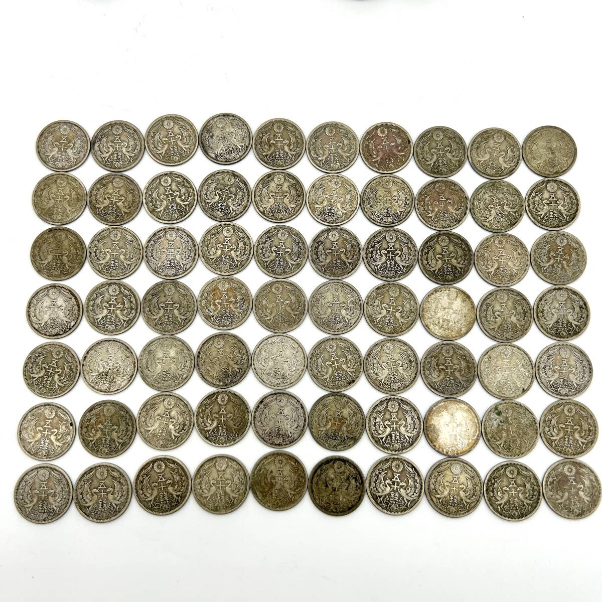 HY0993□【銀貨 計218枚】古銭 旧硬貨 まとめ 鳳凰 50銭 銀貨 総重量 