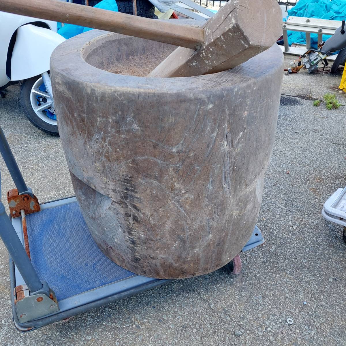 ★A★正月★餅つき★杵と臼★中古品★