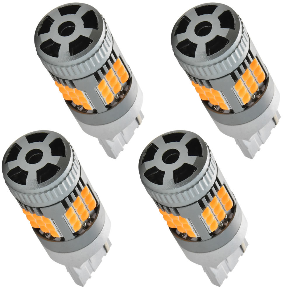 GRL10/GRL11/GRL15/GWL10 レクサス GS 前期 H24.1-H27.10 LED ウインカー球 アンバー 4個セット 放熱ファン搭載 ハイフラ防止抵抗内蔵
