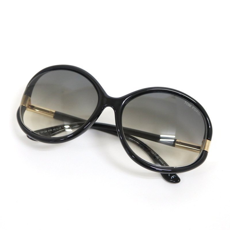 【TOM FORD】トムフォード サングラス ブラック×ゴールド金具 プラスチック TF124/生活雑貨/服飾小物/日除けグッズ/2j1936
