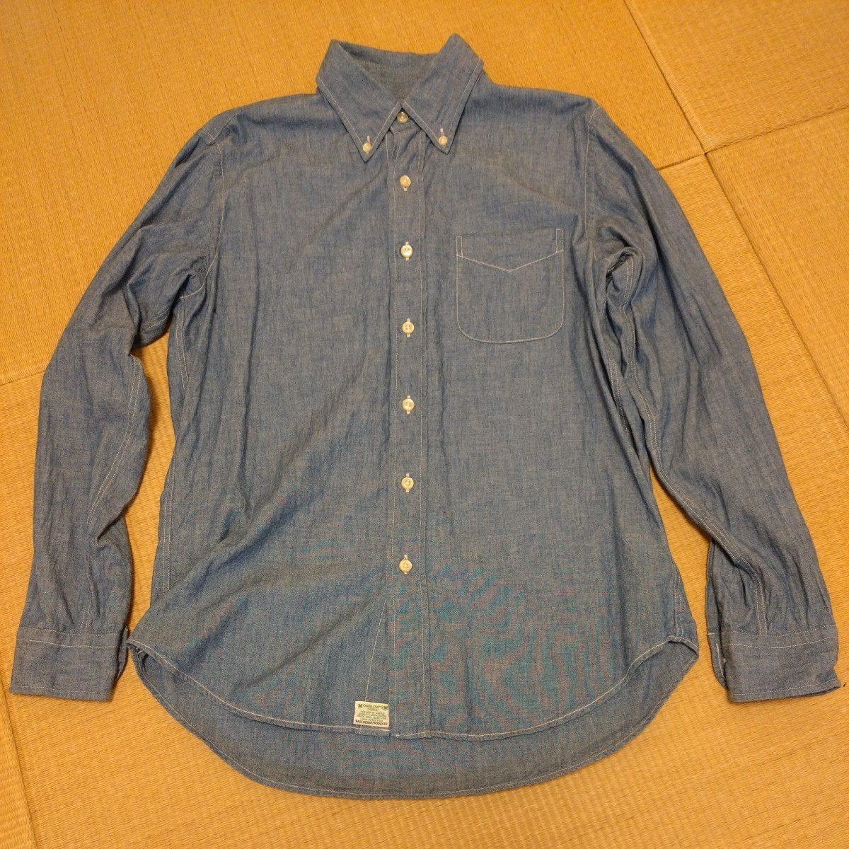 オアスロウ orslow シャンブレー ワークシャツ シャンブレーシャツ ボタンダウンシャツ 長袖シャツ