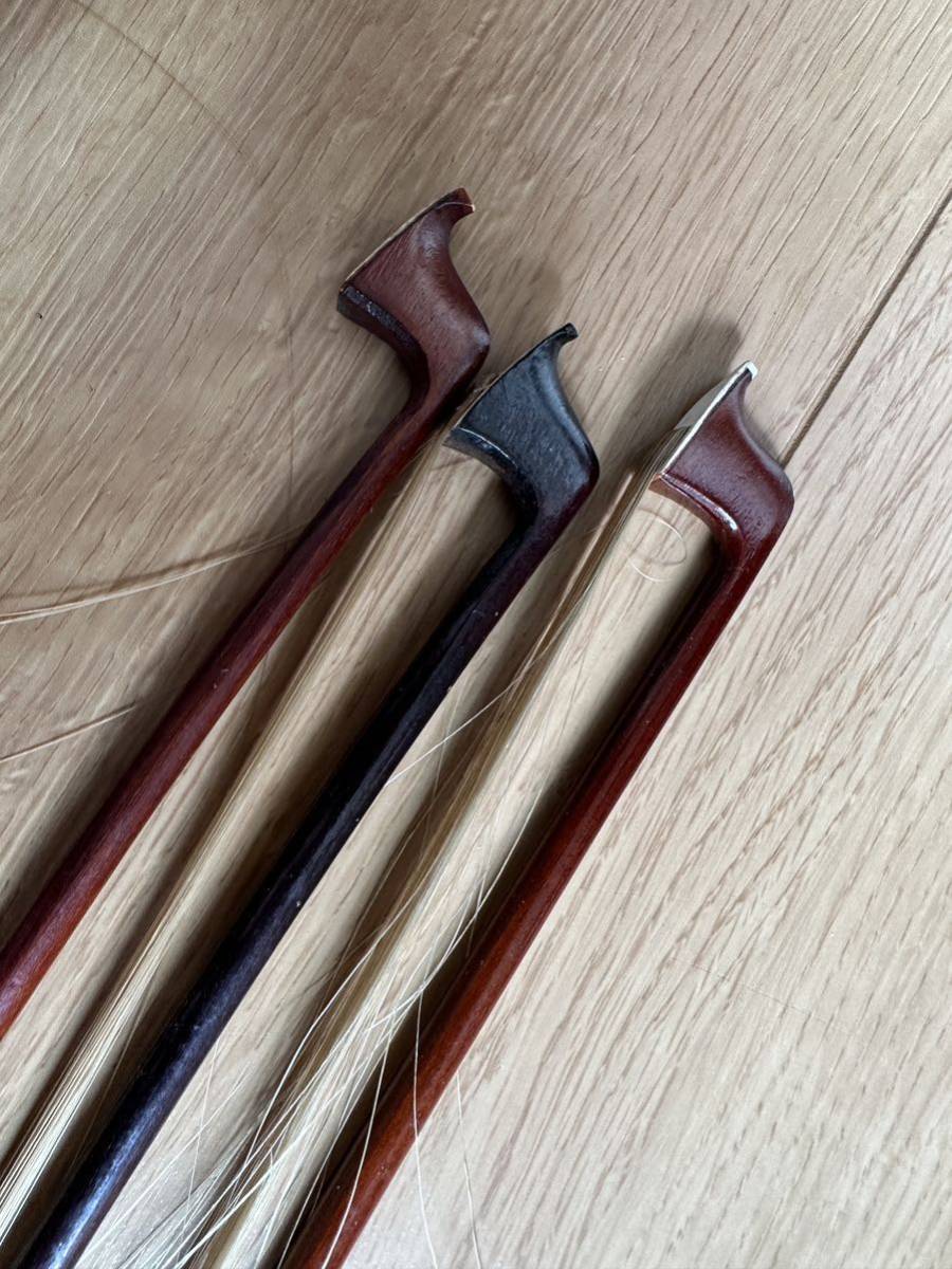 バイオリン 4/4 弓 刻印あり 3本セット suzuki 鈴木政吉 sugito
