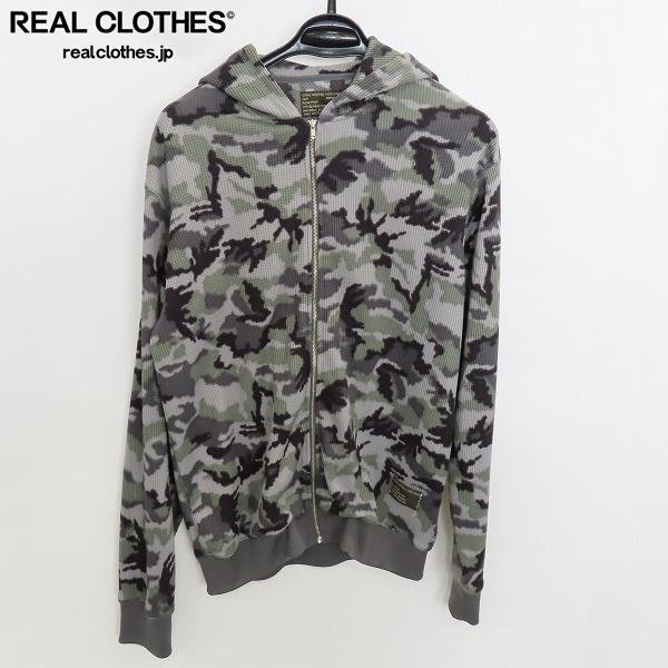 ☆STUSSY/ステューシー カモフラ/迷彩 総柄 ジップアップ パーカー/M /060