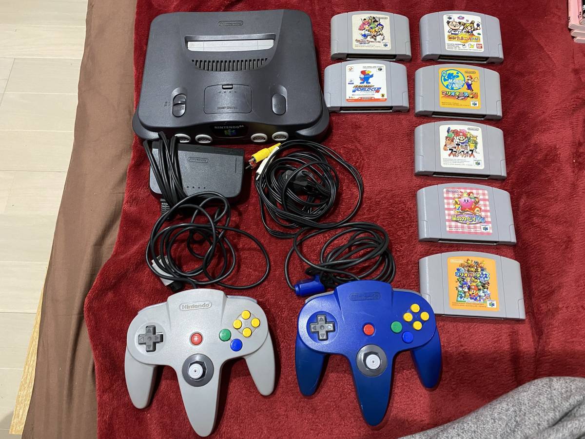 任天堂64本体一式 ソフト7本 ニンテンドー64 本体、ソフト7本セット NINTENDO 64 本体 ソフト 7つ