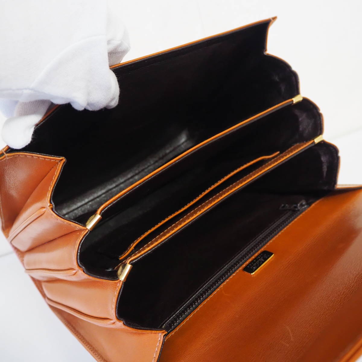 イタリア製*BALLY/バリー*3室*レザー*ハンドバッグ*バッグ*ブラウン 