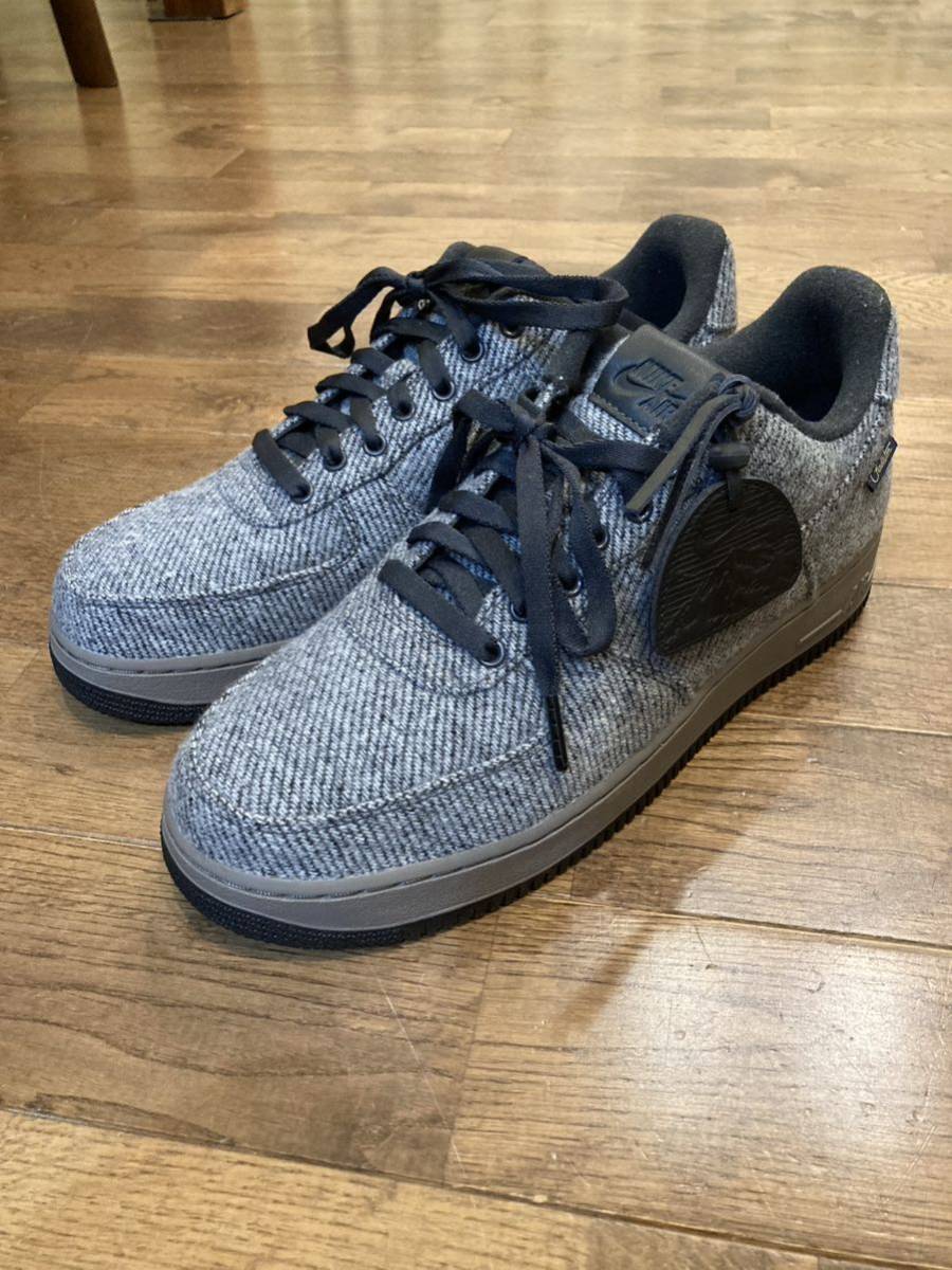 【新品】NIKE BY YOU AIR FORCE 1 PENDLETON（US10.5/28.5cm）黒／グレー ナイキ バイユー エアフォース1 ペンドルトン ツイード
