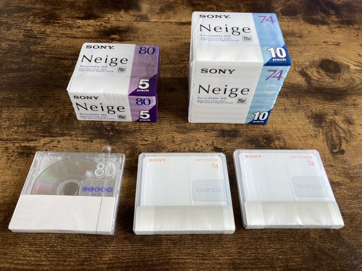 ☆新品☆ SONY NEIGE 80分 MD 10枚パック 2セット 20枚 【新品 MD SONY Neige ７４分 ５pack