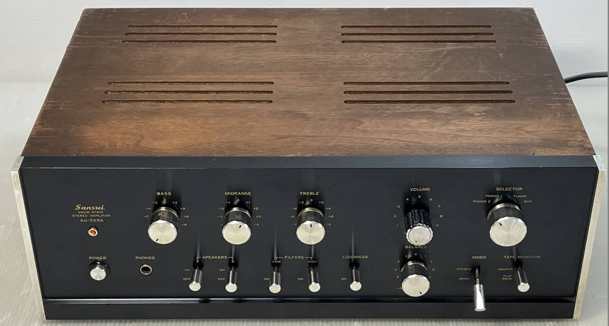 SANSUI サンスイ　プリメインアンプ　AU-555【通電確認】 SANSUI/サンスイ プリメインアンプ AU-555A 通電確認OK！ 【公式通販】