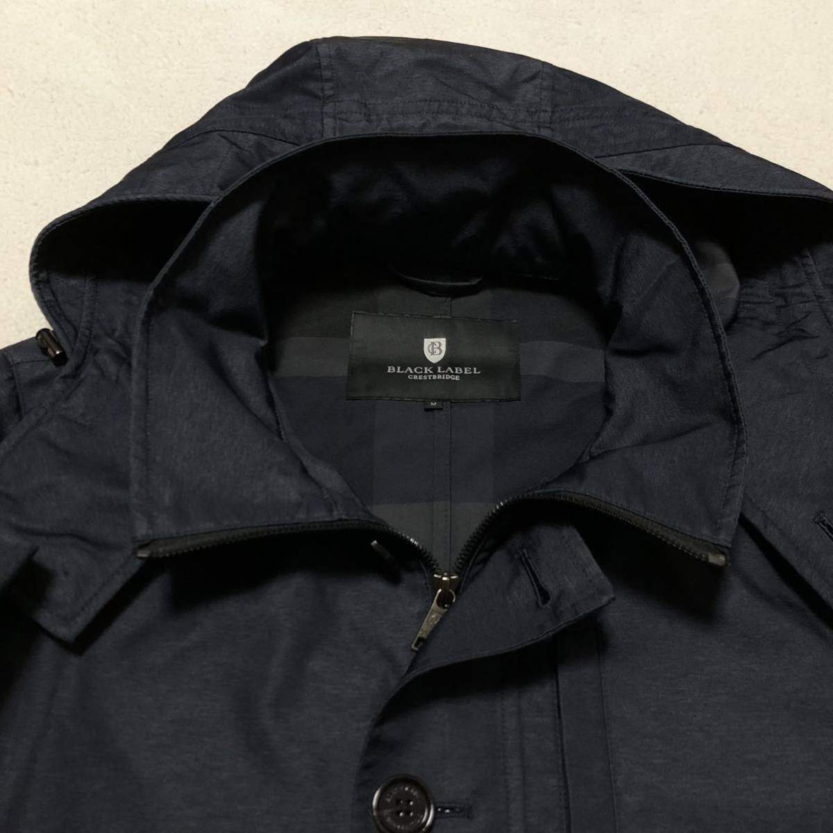 極美品 ブラックレーベルクレストブリッジ ステンカラーコート M 