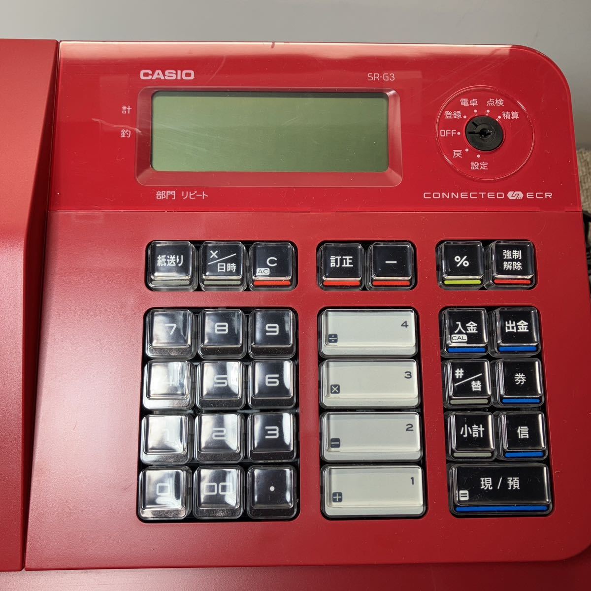 ほぼ未使用】CASIO SR-G3 EX レジスター レッド ほぼ未使用】CASIO SR