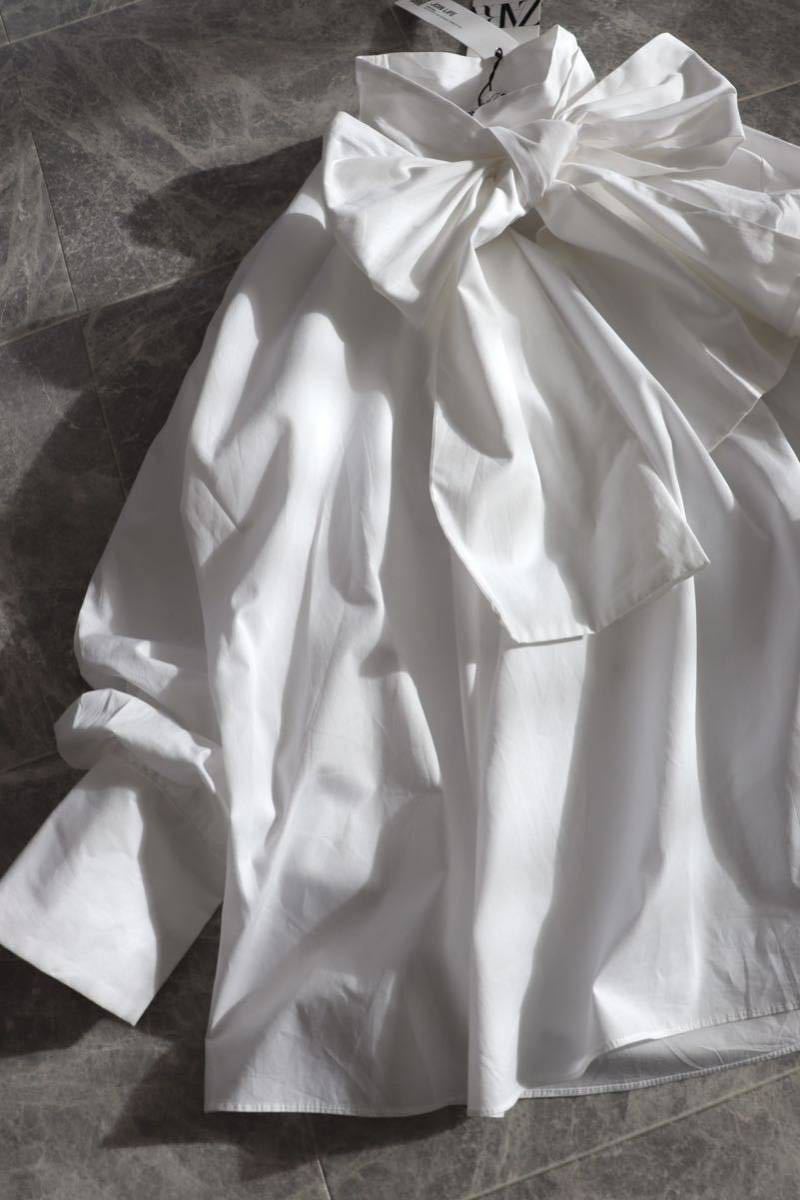 ZARA ザラ 大人素敵 ボウタイ ブラウス ビックリボン プルオーバー 