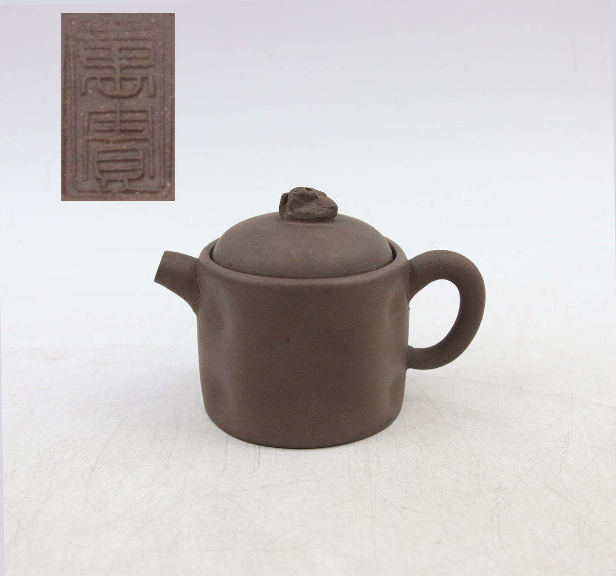 0401 時代物 平底朱泥急須 萬寶 中国宜興 紫砂 茶道具 xvpbvx 【公式通販】