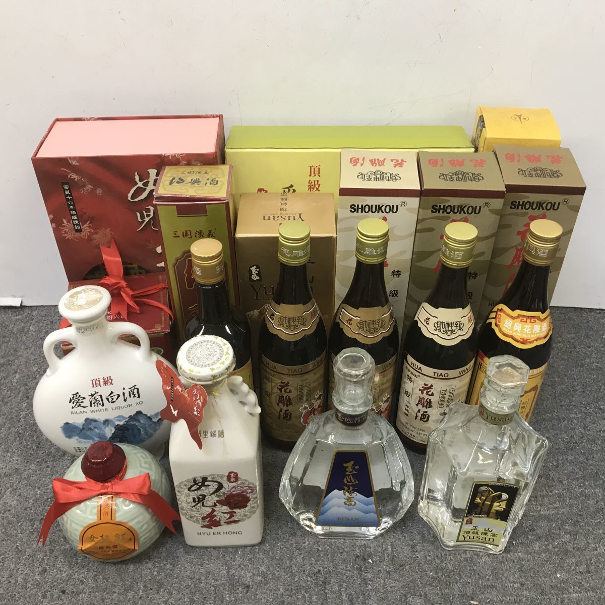 I324-I57-162□ 中国酒 まとめ売り 10点セット 紹興酒 玉山 愛蘭白酒  