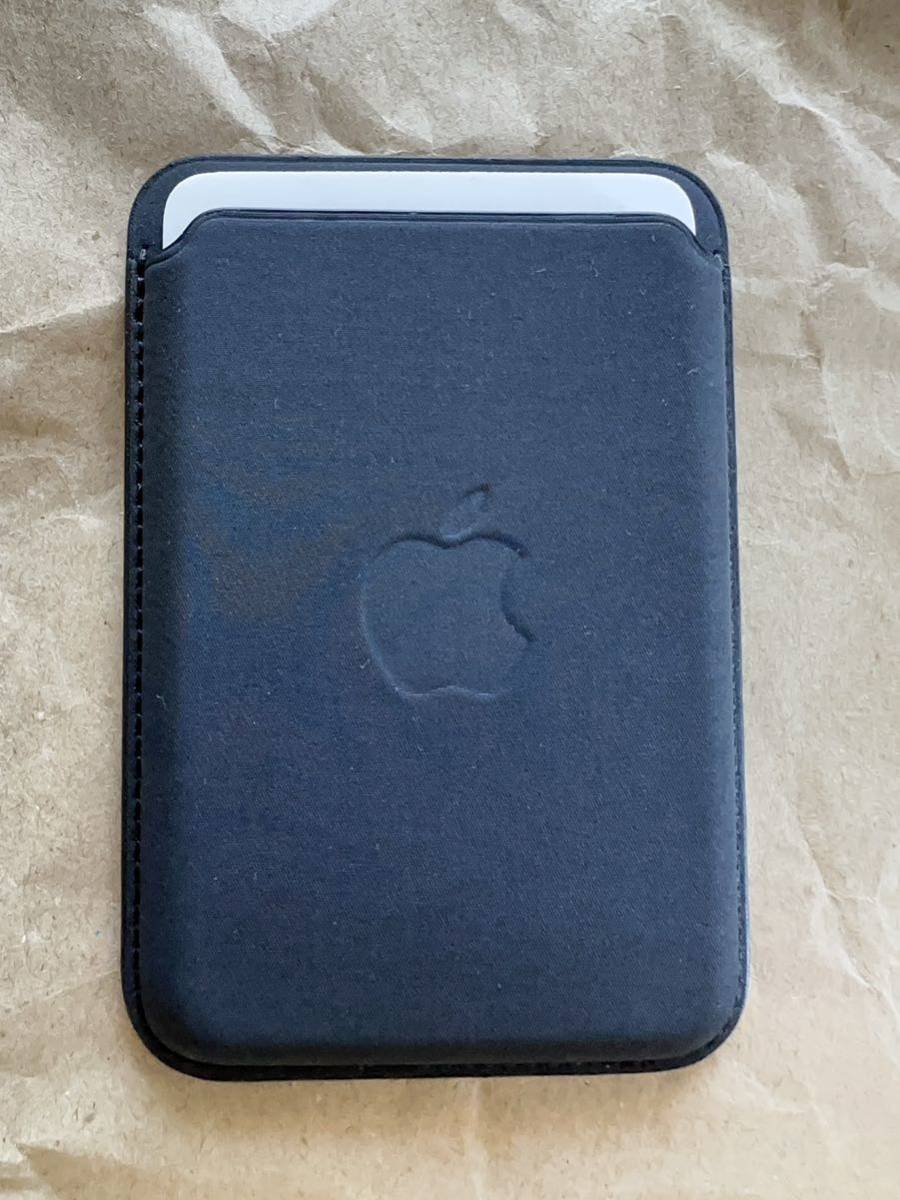 Apple 純正 MagSafe対応 iPhone ファインウーブンウォレット - ブラック『探す機能』