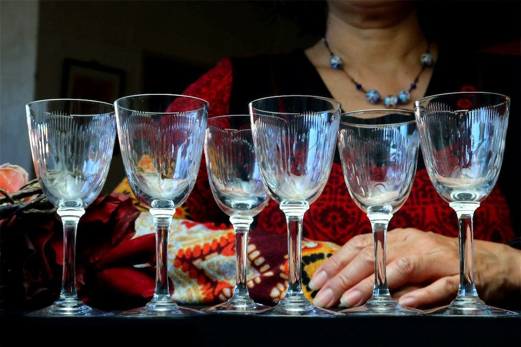 BACCARAT MOLIERE 6本セット オールド バカラ ワイングラス フランス