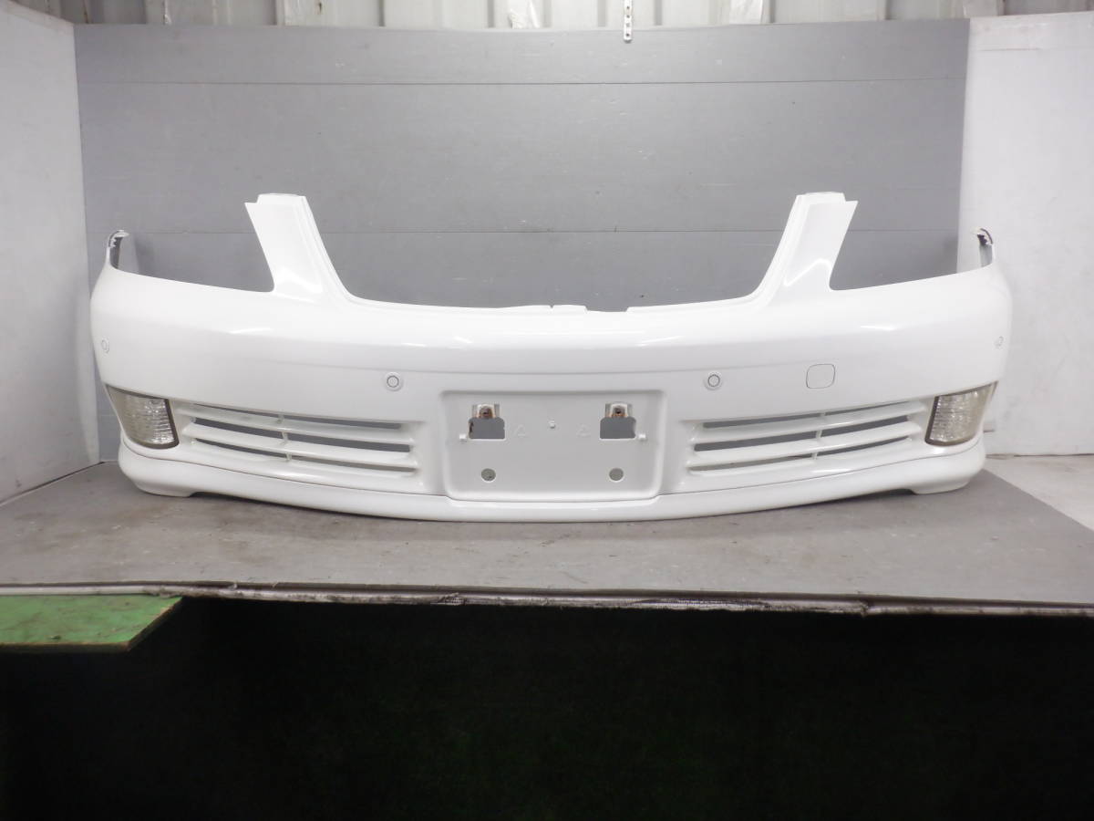 H16年 18系 GRS182 クラウン アスリート フロント バンパー パール 前期 /65(25)【5-30649】宅配不可(福通営業所止)81905