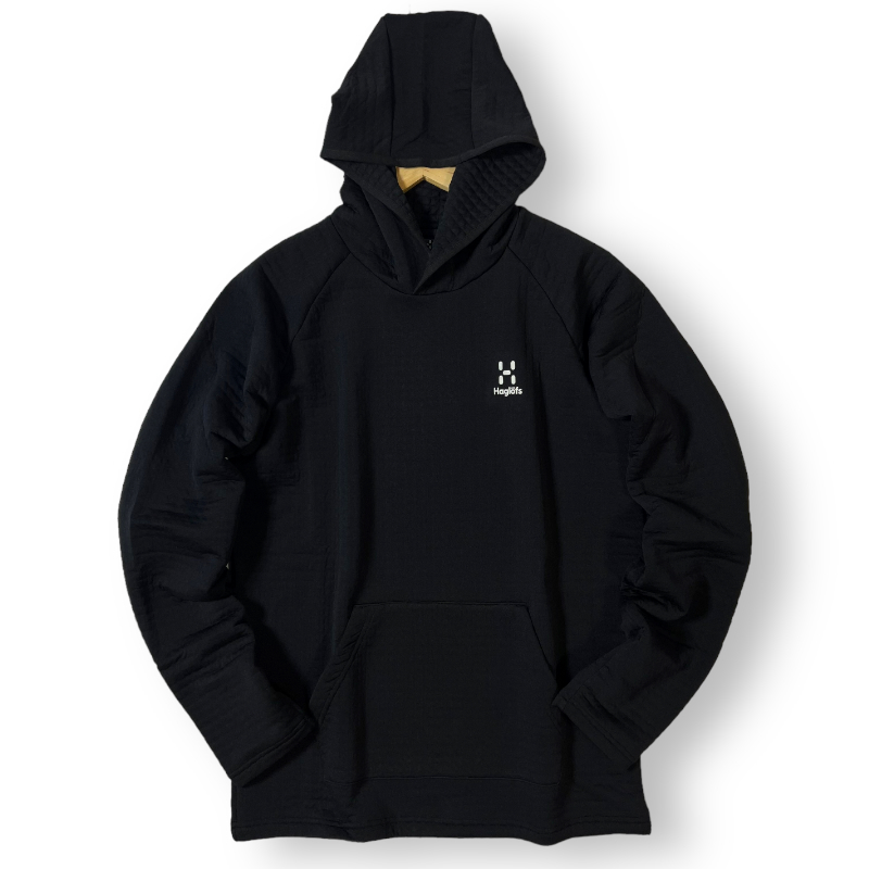 新品 Haglofs ホグロフス 定価1.7万 Polartec POWER AIR 保温 フーディー パーカー プルオーバー アウトドアウェア 941513 M 登山 ◆B1596a