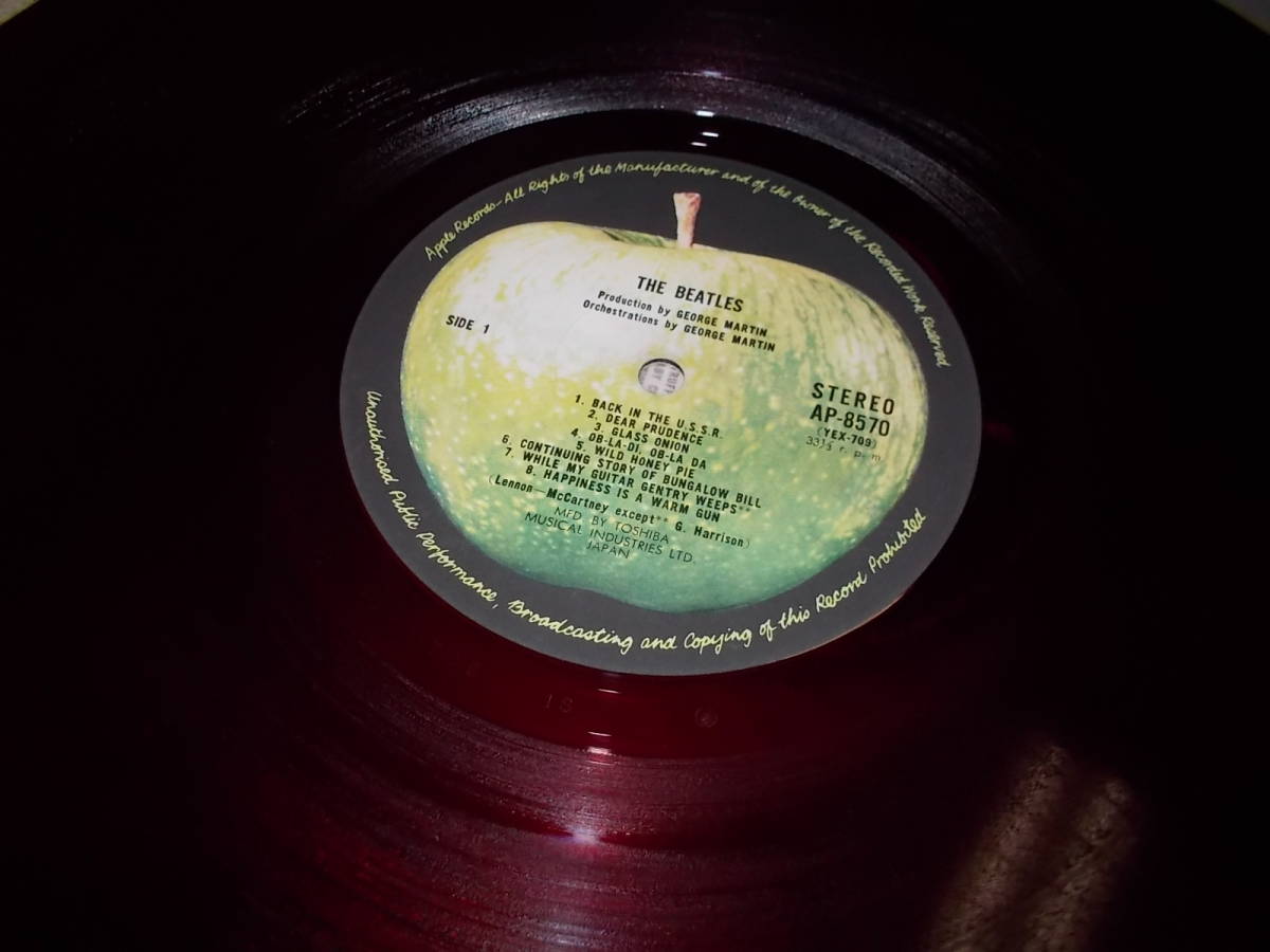 赤盤レコード2枚組み THE BEATLES ザ・ビートルズ WHITE ALBUM 赤盤