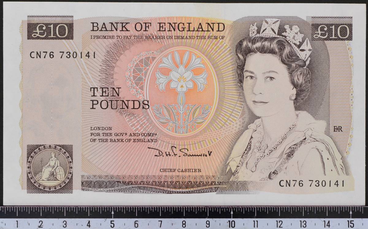 外国紙幣 イギリス 1984年 未使用 10ポンド