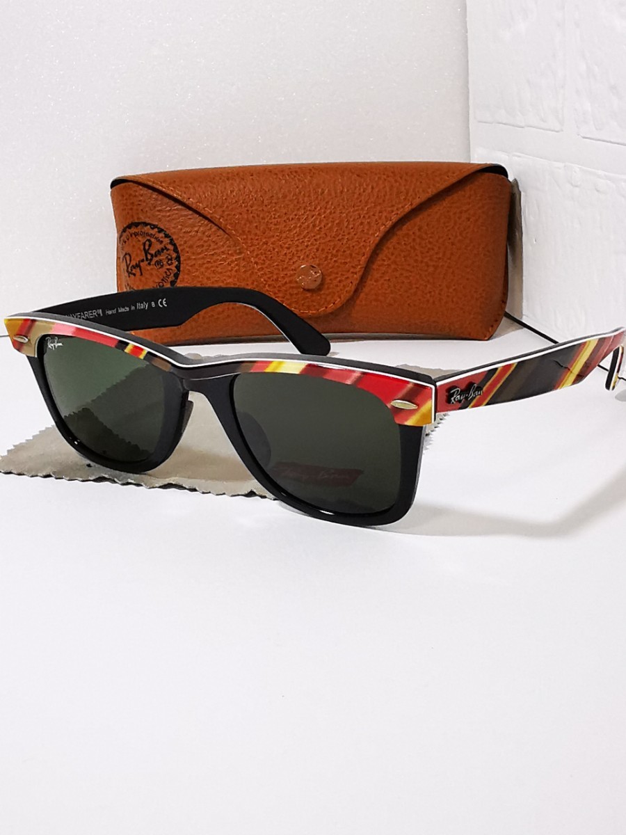 1円スタート【良品】Ray-Ban レイバン　サングラス 　 RB2143　ウェイファーラー　マルチカラー　ウェリントン