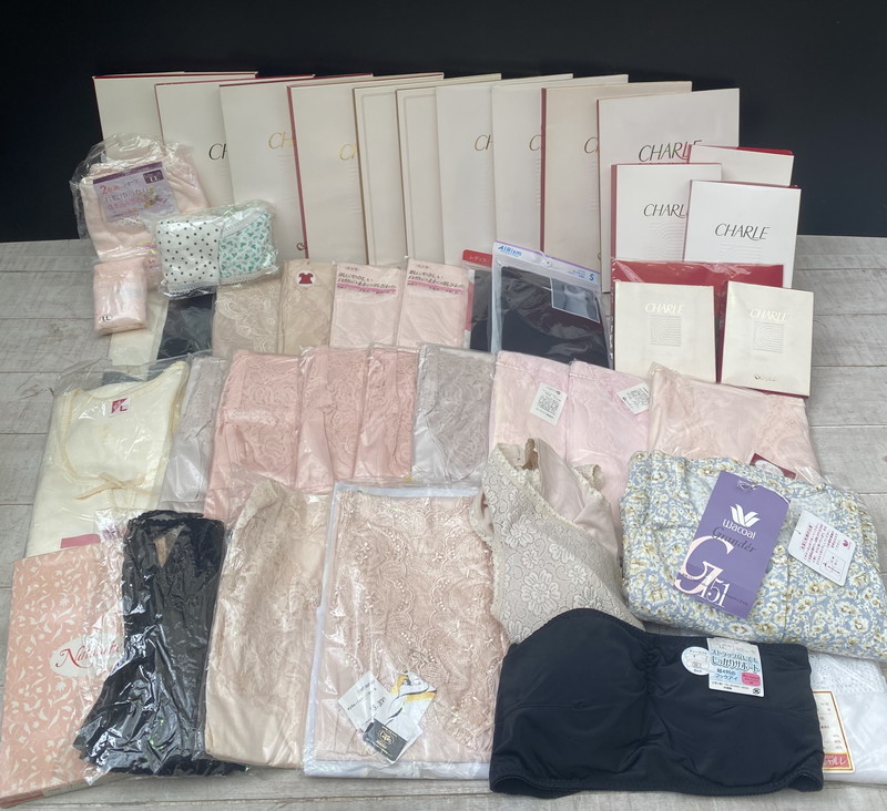 S-110◆1円~◆ガードル チューブブラ パンティ スリップ インナーなど レディース衣類まとめて Wacoal CHARLE キュプラ他 肌着 下着 婦人用