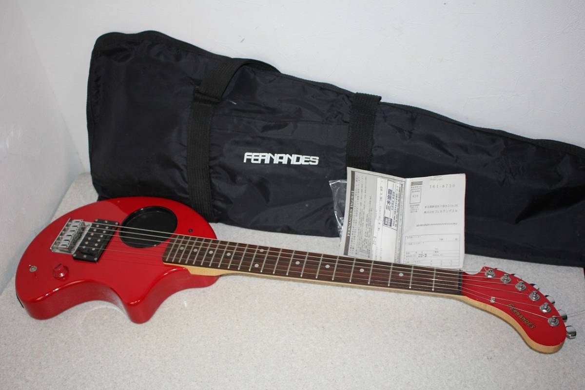 FERNANDES ZO-3 赤 音出し確認済み 専用ソフトケース付き 現状品