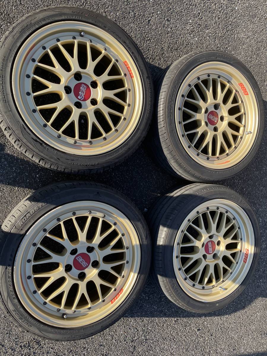 低価，2025 BBS LM F1 フルゴールド モデル 18インチ 114.3 5H 8J+35 9J+35 LMP078 LMP079 タイヤバリ山(ラジアルタイヤ)｜売買されたオークション情報、yahooの商品情報をアーカイブ公開 - オークファン 5穴