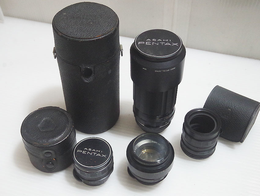 □ASAHI PENTAX レンズ3本セット Super-Takumar 1:4/200 1：1.8/55 1