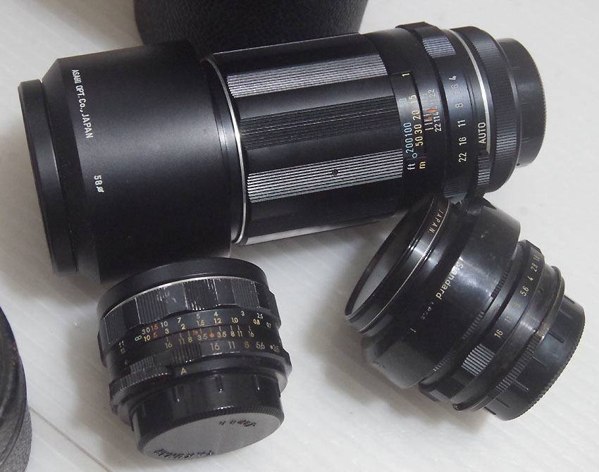 □ASAHI PENTAX レンズ3本セット Super-Takumar 1:4/200 1：1.8/55 1