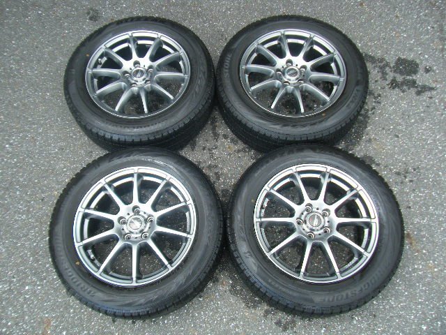 C-HR 50系 エスティマ等 2021年 BRIDGESTONE BLIZZAK VRX2 215/60R17 スタッドレス A-TECH SCHNEIDER アルミ付き 4本セット S1159