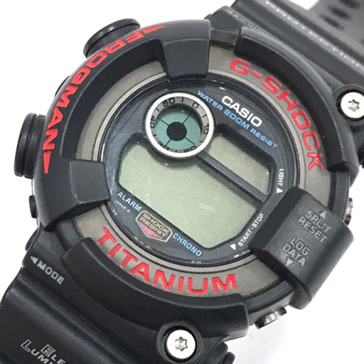 1円 カシオ 腕時計 G-SHOCK DW-8200 FROGMAN AIR DIVER'S 200m デジタル TITANIUM クォーツ メンズ 黒 CASIO