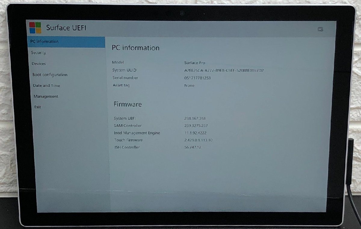 1円～ □ジャンク Microsoft SURFACE PRO 5 / Core i5 7300U 2.60GHz